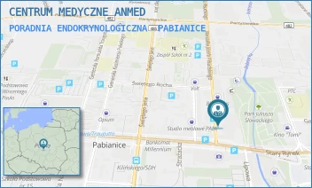 PORADNIA ENDOKRYNOLOGICZNA - CENTRUM MEDYCZNE ANMED - UL. MARSZ. JÓZEFA PIŁSUDSKIEGO 3A,  PABIANICE