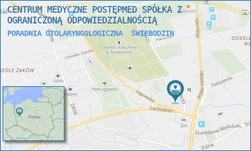 PORADNIA OTOLARYNGOLOGICZNA - CENTRUM MEDYCZNE POSTĘPMED SPÓŁKA Z OGRANICZONĄ ODPOWIEDZIALNOŚCIĄ - UL. STRZELECKA 1,  ŚWIEBODZIN