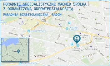 PORADNIA DIABETOLOGICZNA - PORADNIE SPECJALISTYCZNE MAGMED SPÓŁKA Z OGRANICZONĄ ODPOWIEDZIALNOŚCIĄ - GŁÓWNA 12,  RADOM
