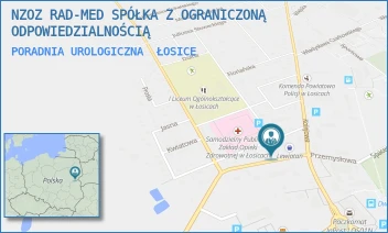 PORADNIA UROLOGICZNA - NZOZ RAD-MED SPÓŁKA Z OGRANICZONĄ ODPOWIEDZIALNOŚCIĄ - SIEDLECKA 20A,  ŁOSICE