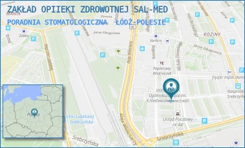 PORADNIA STOMATOLOGICZNA - ZAKŁAD OPIIEKI ZDROWOTNEJ SAL-MED - UL. MICHAŁA OSSOWSKIEGO 4,  ŁÓDŹ-POLESIE