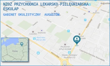GABINET OKULISTYCZNY - NZOZ PRZYCHODNIA LEKARSKO-PIELĘGNIARSKA ESKULAP - WOJSKA POLSKIEGO 51,  AUGUSTÓW