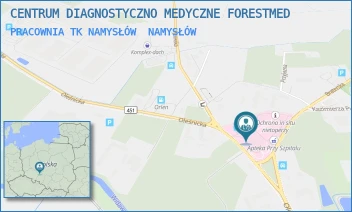 PRACOWNIA TK NAMYSŁÓW - CENTRUM DIAGNOSTYCZNO MEDYCZNE FORESTMED - UL. OLEŚNICKA 4,  NAMYSŁÓW