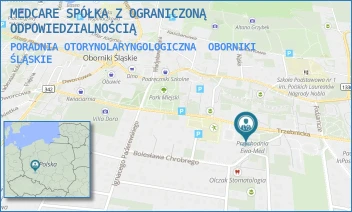 PORADNIA OTORYNOLARYNGOLOGICZNA - MEDCARE SPÓŁKA Z OGRANICZONĄ ODPOWIEDZIALNOŚCIĄ - UL. TRZEBNICKA 37,  OBORNIKI ŚLĄSKIE