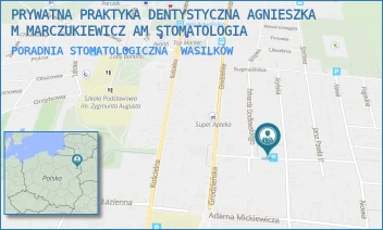 PORADNIA STOMATOLOGICZNA - PRYWATNA PRAKTYKA DENTYSTYCZNA AGNIESZKA M MARCZUKIEWICZ AM STOMATOLOGIA - KRYŃSKA 32/10/11,  WASILKÓW