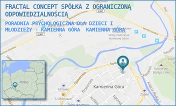 PORADNIA PSYCHOLOGICZNA DLA DZIECI I MŁODZIEŻY - KAMIENNA GÓRA - FRACTAL CONCEPT SPÓŁKA Z OGRANICZONĄ ODPOWIEDZIALNOŚCIĄ - UL. STEFANA OKRZEI 3,  KAMIENNA GÓRA