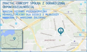 ODDZIAŁ DZIENNY PSYCHIATRYCZNY REHABILITACYJNY DLA DZIECI I MŁODZIEŻY - WARSZAWA 2 - FRACTAL CONCEPT SPÓŁKA Z OGRANICZONĄ ODPOWIEDZIALNOŚCIĄ - EDWARDA JELINKA 10,  WARSZAWA ŻOLIBORZ