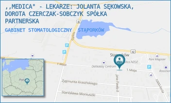 GABINET STOMATOLOGICZNY - PRZYCHODNIA LEKARSKA MEDICA SPÓŁKA Z OGRANICZONĄ ODPOWIEDZIALNOŚCIĄ - 1-GO MAJA 2A,  STĄPORKÓW